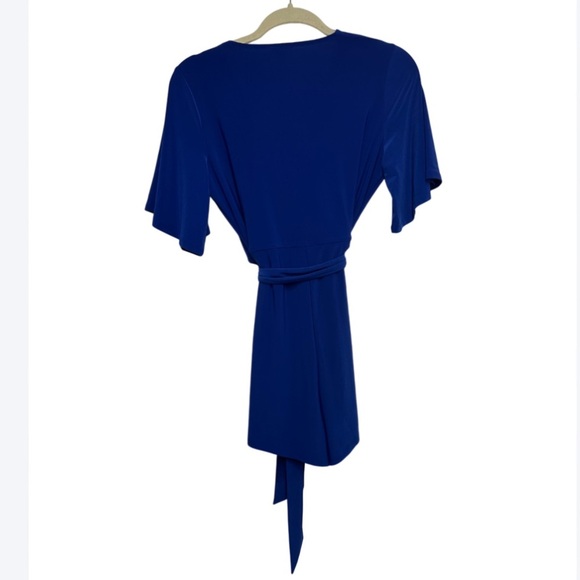 Express Royal Blue Wrap-Front Romper – XS - Picture 5 of 7
